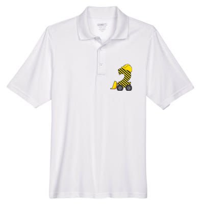 Im 2 Year Old Gift Excavator Construction 2nd Birthday Boy Men's Origin Performance Pique Polo