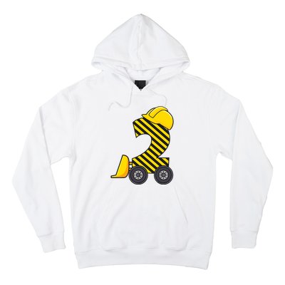 Im 2 Year Old Gift Excavator Construction 2nd Birthday Boy Hoodie