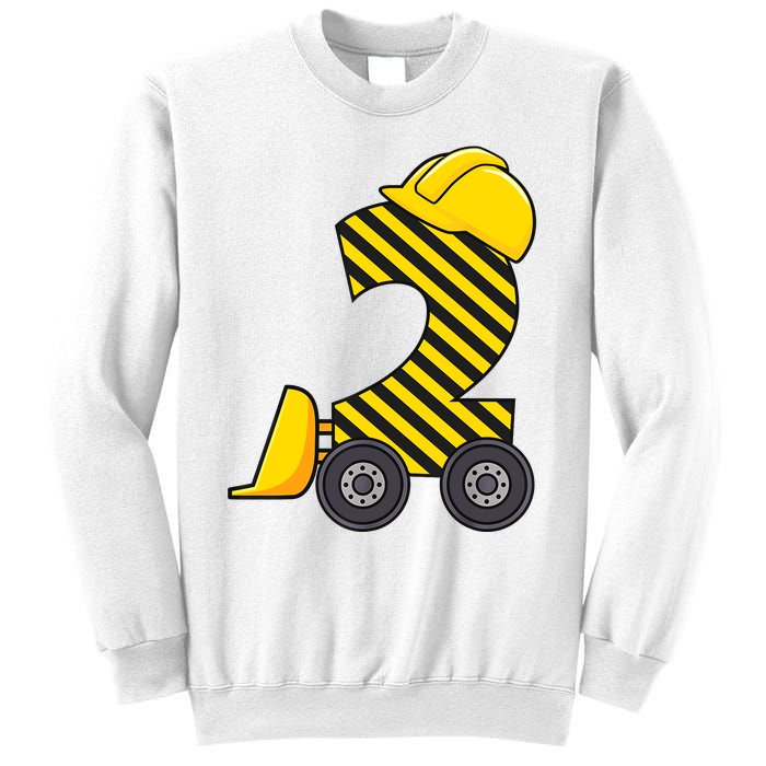 Im 2 Year Old Gift Excavator Construction 2nd Birthday Boy Sweatshirt