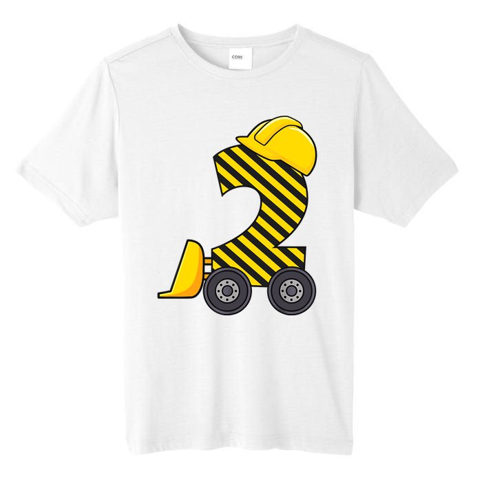 Im 2 Year Old Gift Excavator Construction 2nd Birthday Boy Tall Fusion ChromaSoft Performance T-Shirt