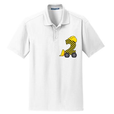 Im 2 Year Old Gift Excavator Construction 2nd Birthday Boy Dry Zone Grid Polo