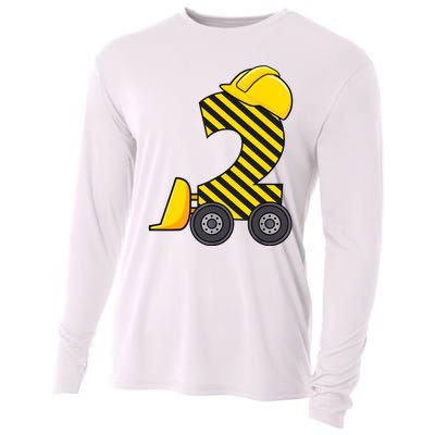 Im 2 Year Old Gift Excavator Construction 2nd Birthday Boy Cooling Performance Long Sleeve Crew