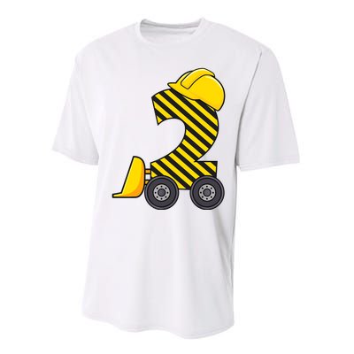 Im 2 Year Old Gift Excavator Construction 2nd Birthday Boy Performance Sprint T-Shirt