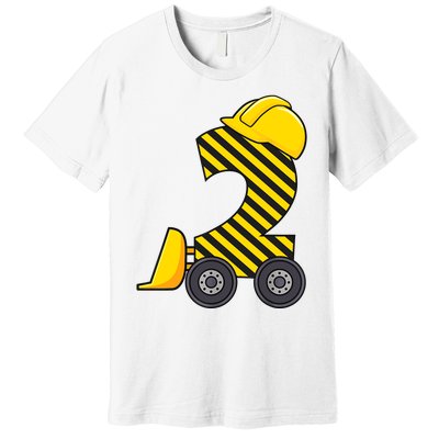 Im 2 Year Old Gift Excavator Construction 2nd Birthday Boy Premium T-Shirt