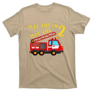 I'm 2 Years Old 2nd Birthday Party WeeOh Alarm Fire Truck T-Shirt