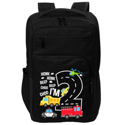 IM 2 Year Old Transportation Birthday 2nd Boy Girl Impact Tech Backpack