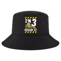 Im 3 And Digging It Funny 3rd Birthday Excavator Kids Cool Comfort Performance Bucket Hat