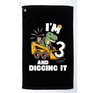 IM 3 And Digging It 3rd Birthday Dinosaur Construction Platinum Collection Golf Towel