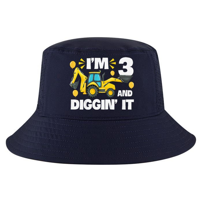 IM 3 And Digging It Construction Excavator 3rd Birthday Cool Comfort Performance Bucket Hat