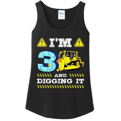 Im 3 And Digging It I'm 3 And Digging ItIm Digging Being 3 Ladies Essential Tank