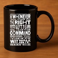 Isaiah 30:21 Bible Verse Quote 11oz C Handle Ceramic Mug