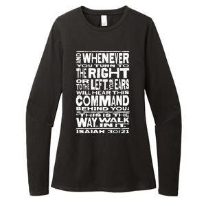 Isaiah 30:21 Bible Verse Quote Womens CVC Long Sleeve Shirt