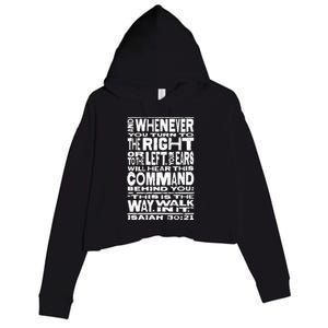 Isaiah 30:21 Bible Verse Quote Crop Fleece Hoodie