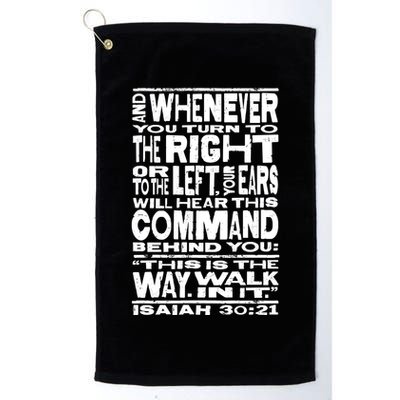Isaiah 30:21 Bible Verse Quote Golf Towel