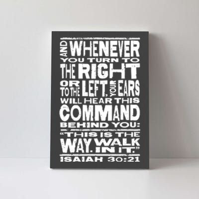 Isaiah 30:21 Bible Verse Quote Canvas