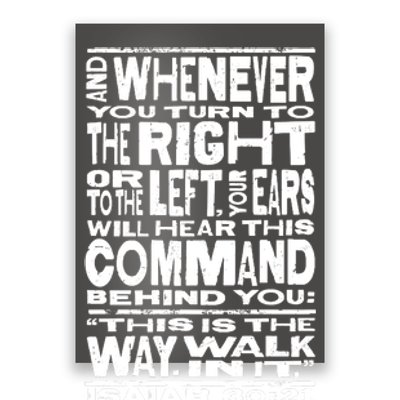 Isaiah 30:21 Bible Verse Quote Poster