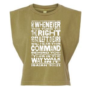 Isaiah 30:21 Bible Verse Quote Garment-Dyed Women's Muscle Tee