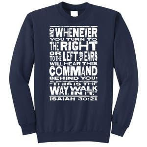 Isaiah 30:21 Bible Verse Quote Sweatshirt