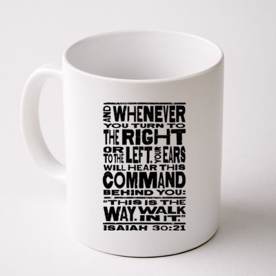 Isaiah 30:21 Bible Verse Quote Coffee Mug