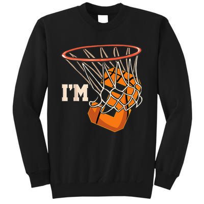 Im 3 Basketball Theme Birthday Party Celebration 3rd Sweatshirt