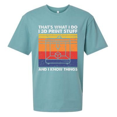 I 3d Print Stuff And I Know Things Funny 3d Printer Owner Sueded Cloud Jersey T-Shirt