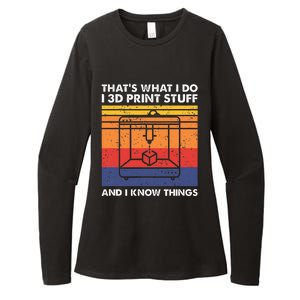 I 3d Print Stuff And I Know Things Funny 3d Printer Owner Womens CVC Long Sleeve Shirt