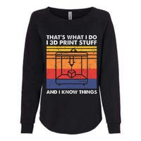 I 3d Print Stuff And I Know Things Funny 3d Printer Owner Womens California Wash Sweatshirt