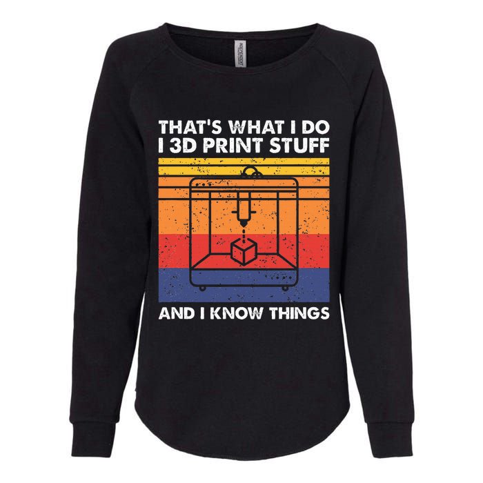 I 3d Print Stuff And I Know Things Funny 3d Printer Owner Womens California Wash Sweatshirt