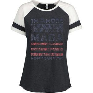 IM 34 Times More Maga Now Than Ever Enza Ladies Jersey Colorblock Tee