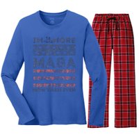 IM 34 Times More Maga Now Than Ever Women's Long Sleeve Flannel Pajama Set 