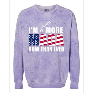 IM 34 Times More Maga Now Than Ever Felon Trump 2024 Colorblast Crewneck Sweatshirt