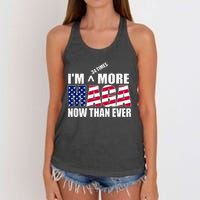 IM 34 Times More Maga Now Than Ever Felon Trump 2024 Women's Knotted Racerback Tank