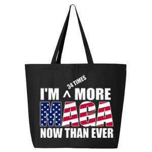 IM 34 Times More Maga Now Than Ever Felon Trump 2024 25L Jumbo Tote