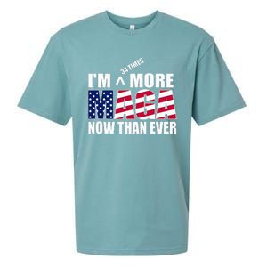 IM 34 Times More Maga Now Than Ever Felon Trump 2024 Sueded Cloud Jersey T-Shirt