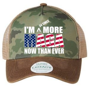 IM 34 Times More Maga Now Than Ever Felon Trump 2024 Legacy Tie Dye Trucker Hat