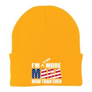 IM 34 Times More Maga Now Than Ever Felon Trump 2024 Knit Cap Winter Beanie