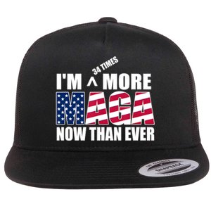 IM 34 Times More Maga Now Than Ever Felon Trump 2024 Flat Bill Trucker Hat