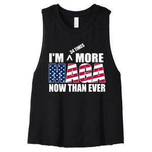 IM 34 Times More Maga Now Than Ever Felon Trump 2024 Women's Racerback Cropped Tank