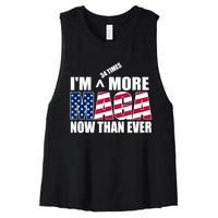 IM 34 Times More Maga Now Than Ever Felon Trump 2024 Women's Racerback Cropped Tank