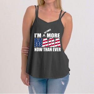 IM 34 Times More Maga Now Than Ever Felon Trump 2024 Women's Strappy Tank