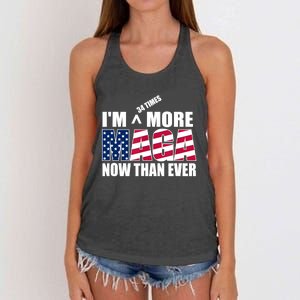 IM 34 Times More Maga Now Than Ever Felon Trump 2024 Women's Knotted Racerback Tank