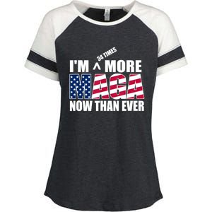 IM 34 Times More Maga Now Than Ever Felon Trump 2024 Enza Ladies Jersey Colorblock Tee