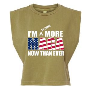 IM 34 Times More Maga Now Than Ever Felon Trump 2024 Garment-Dyed Women's Muscle Tee