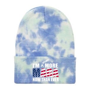 IM 34 Times More Maga Now Than Ever Felon Trump 2024 Tie Dye 12in Knit Beanie