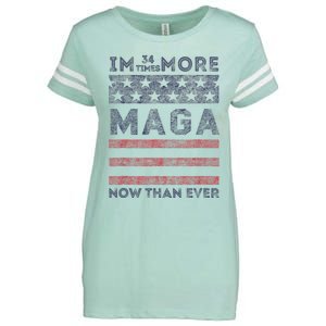 IM 34 Times More Maga Now Than Ever Felon Trump 2024 Enza Ladies Jersey Football T-Shirt