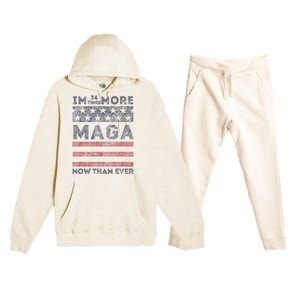 IM 34 Times More Maga Now Than Ever Felon Trump 2024 Premium Hooded Sweatsuit Set