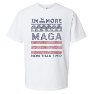 IM 34 Times More Maga Now Than Ever Felon Trump 2024 Sueded Cloud Jersey T-Shirt