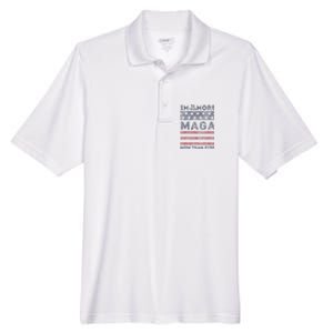 IM 34 Times More Maga Now Than Ever Felon Trump 2024 Men's Origin Performance Pique Polo