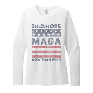 IM 34 Times More Maga Now Than Ever Felon Trump 2024 Womens CVC Long Sleeve Shirt