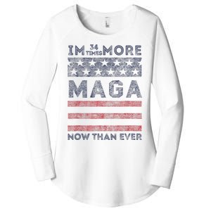 IM 34 Times More Maga Now Than Ever Felon Trump 2024 Women's Perfect Tri Tunic Long Sleeve Shirt